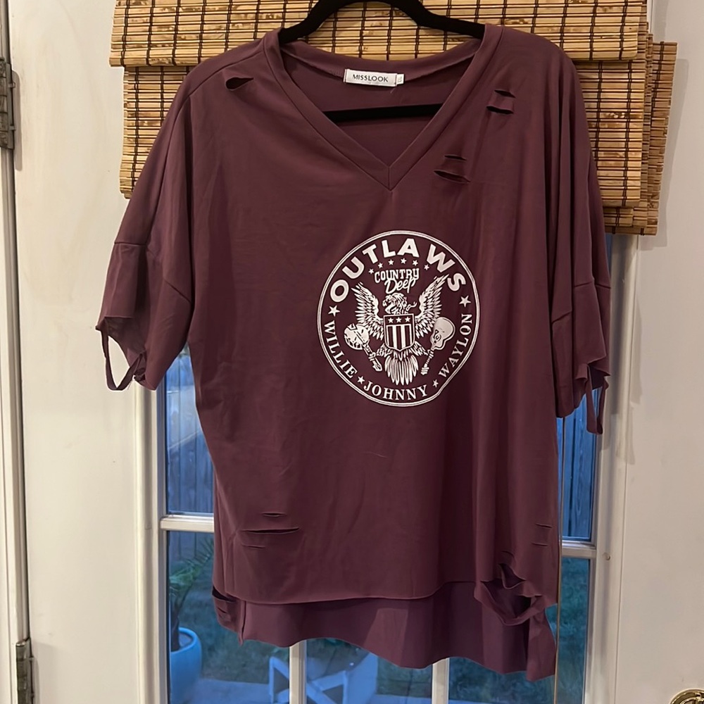 Purple Outlaws shirt